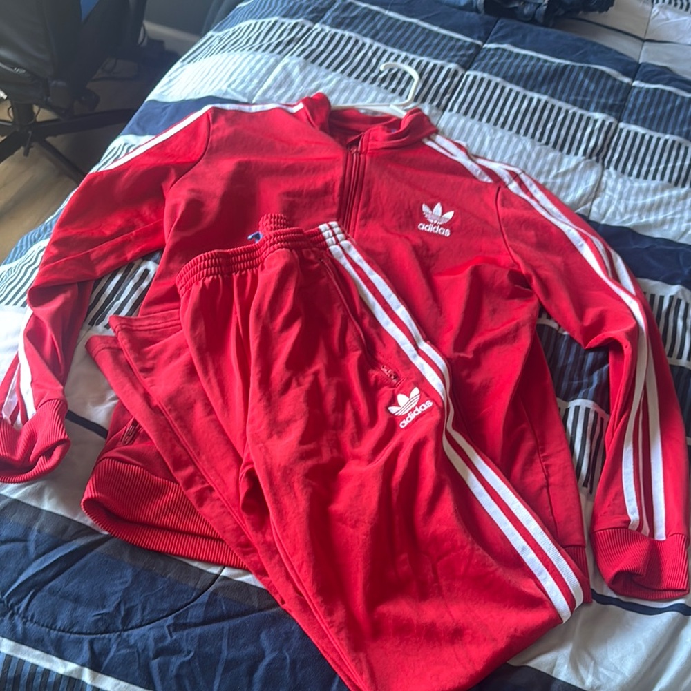 Adidas Red Track Suit